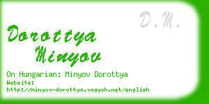 dorottya minyov business card